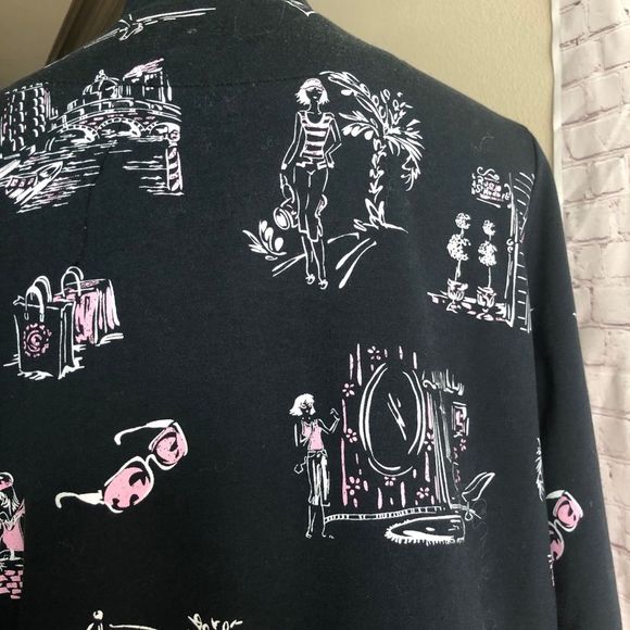 ELCC zipper jacket plus size 1X black pink - Picture 4 of 13